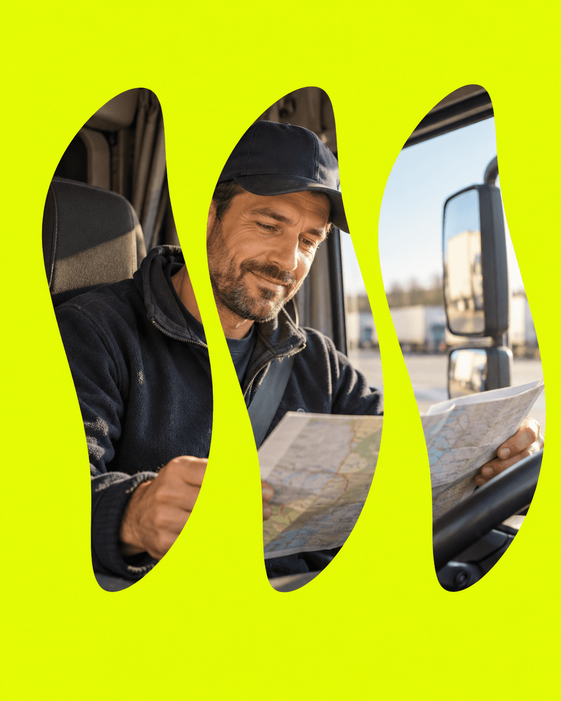 Jobiwan illustration of the occupation: heavy goods vehicle driver.
